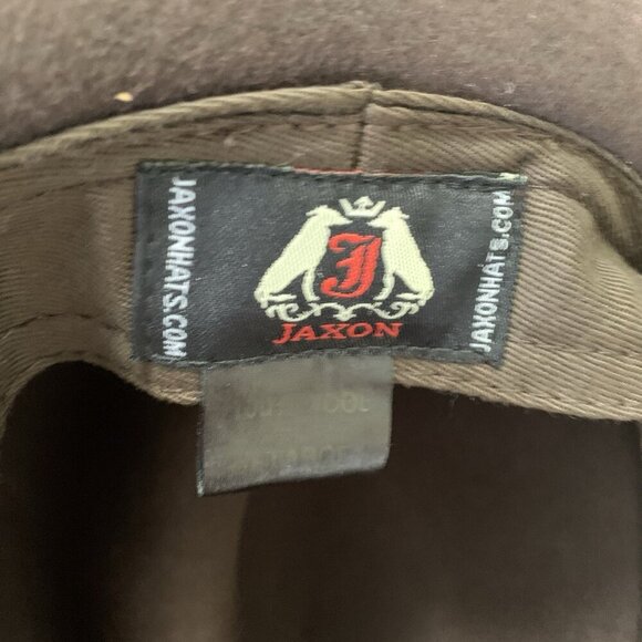 Jaxon Homburg Godfather Fedora Style Hat Men's 100% Wool Felt Dark Brown Large - Picture 16 of 16